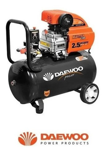 Compresor de aire eléctrico portátil Daewoo Dac Series DAC50D monofásico 50L 2.5hp 220V 50Hz gris
