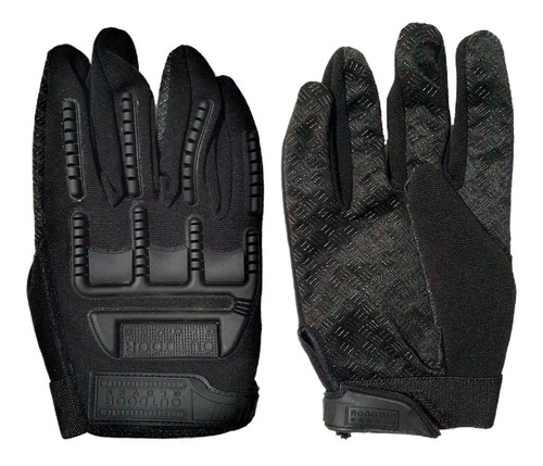 Guantes Tácticos Militares Moto Airsoft Negro Verde Camu