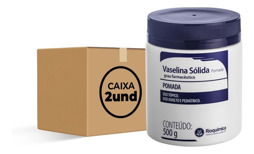 Vaselina Em Gel Sólida 500g (kit C/02) - Rio Quimica