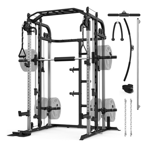 Smith Machine, Estante Multifuncional Con Barra Smith