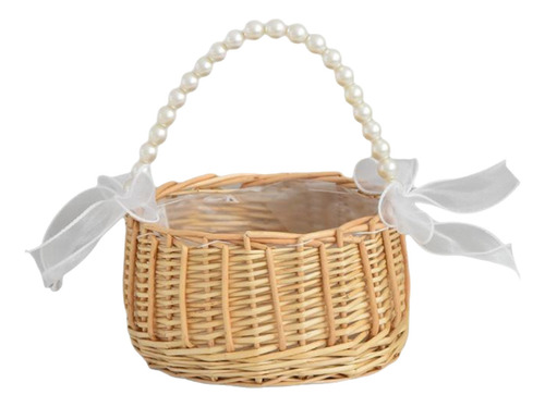 Minicesta Tejida De Pascua En Forma De U Con Asas Para La Fi