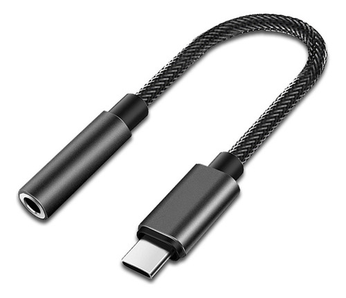 JY01 USB Tipo C Auxiliar 3.5mm Negro