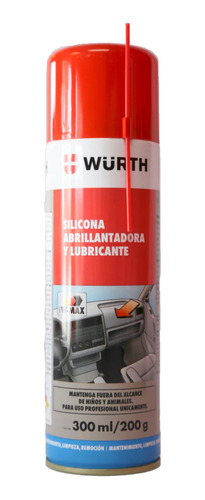 Silicona Abrillantadora Y Lubricante Autos 300 Ml Wurth