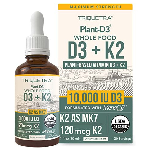 Planta Orgánica D3 + K2 - 10,000 Iu D3 - All-trans B9dm9