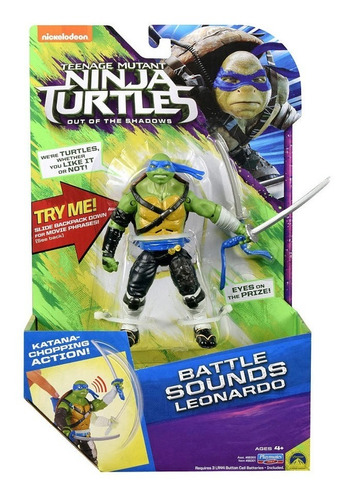 Tortugas Ninja Leonardo Con Sonido 13cm - Playmates