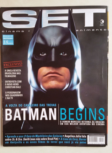 Revista Set Cinema 216 Batman Angelina Jolie Brad Pitt 289n | Parcelamento  sem juros