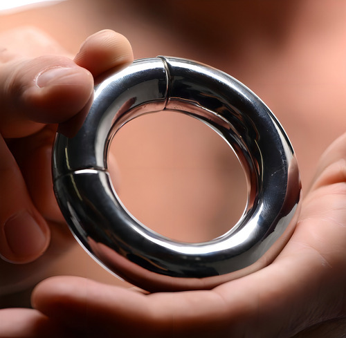 Anillo Master Series Magnetize Steel Stretcher color gris con vibrador