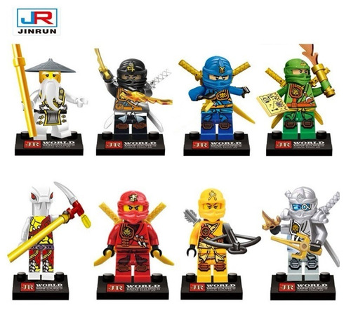 Brinquedos Lego Bonecos Super Ninjas Kit 8 Ninja Go