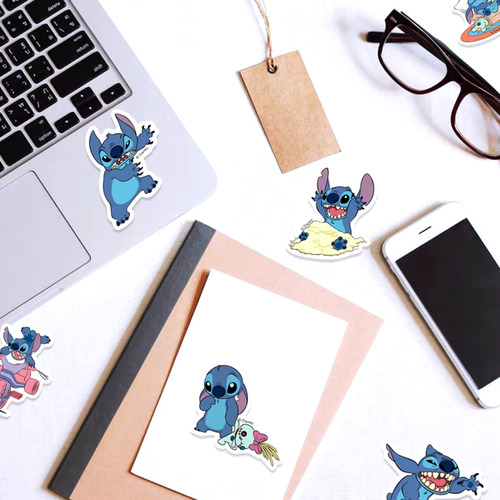 Kit 50 Calcomanias Stickers Lilo Y Stitch A Prueba De Agua