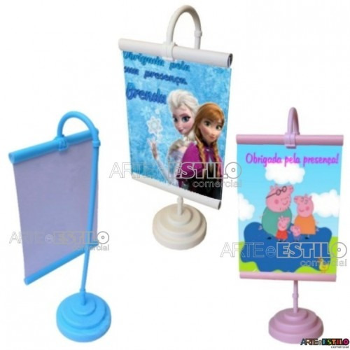 6 Soporte Mini Banner Para Centro De Mesa O Souvenir