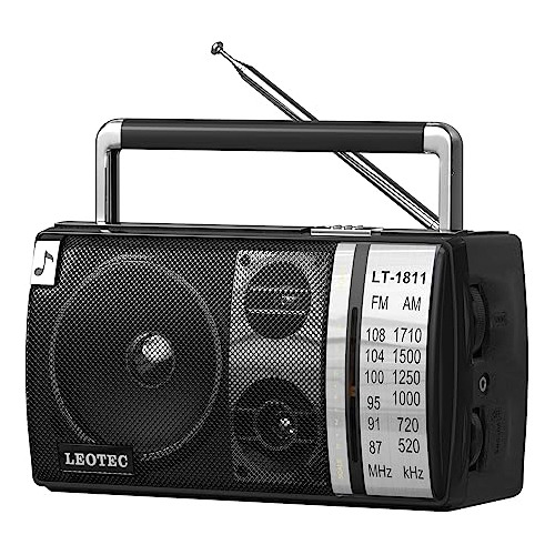 Leotec Am Fm Radio, Portable Bluetooth Radio, Enchufe 48shz