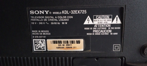 Tv Televisor 3d Sony 32 Modelo Kdl32ex725 Detalle En Imagen (Usado)