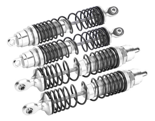 . Amortiguador Metálico Silver Rc Delantero Y Trasero De 4