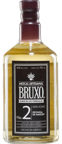 Pack De 12 Mezcal Bruxo No 2 Pechuga De Maguey 750 Ml