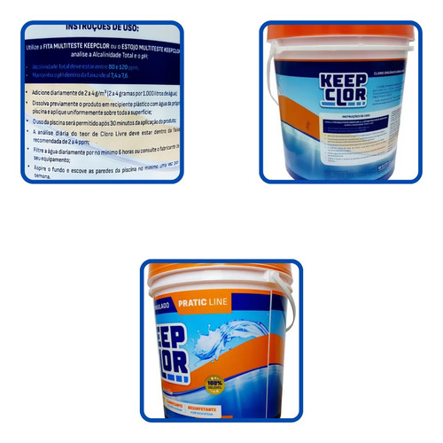 Kit Com 3 Keepclor Dicl 40% Pratic Line 10kg