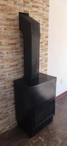 Estufa De Chapa Leña Moderna Frontal 60x40