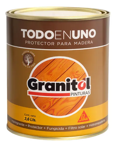 Protector Para Madera Int/ext Granitol Sika 3,6 Lt Color Cedro