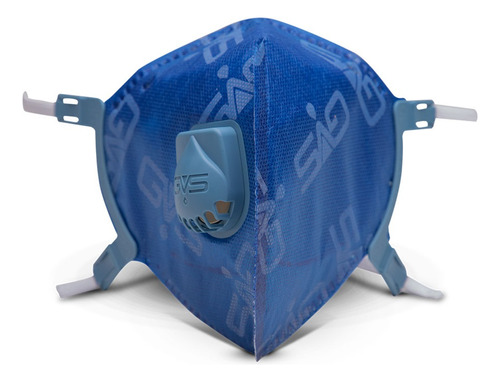 Kit Com 10 Respirador Poeiras Pff2 Cor Azul Com Válvula Gvs
