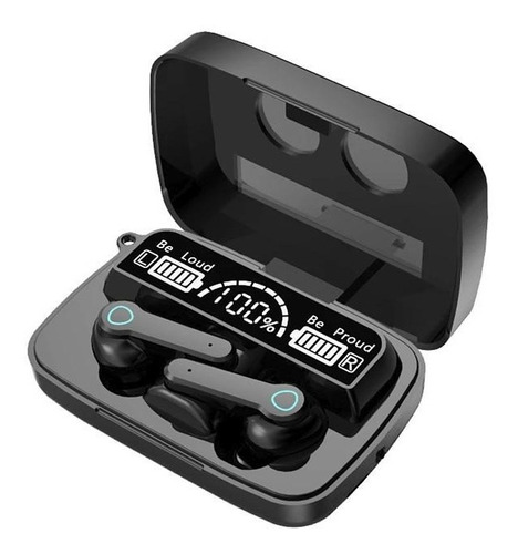 Auriculares M18 Bluetoth 5.1 Audifonos Power Bank Linterna Color Negro