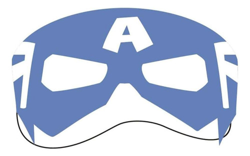 Máscara Infantil Capitão América Super Herói Avengers Azul