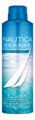 Spray Corporal Desodorizante Nautica Oceans Pacific Coast 18