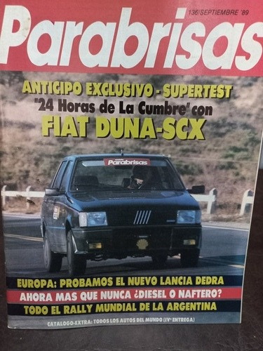 Super Test Fiat Duna Scx N° 136 Sept. 1989