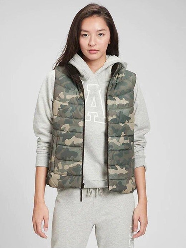 Chaleco Camuflado Mujer Gap Nuevo Y Original Talle Xs