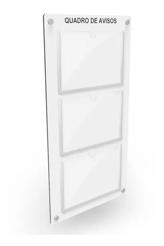 comprar Quadro De Aviso E Gestão Cu002F3 Displays A4 Acrílico Horizontal