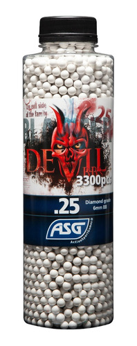 Balin Airsoft Asg Devil Blanco 6mm 0,25gr Botella3300balines