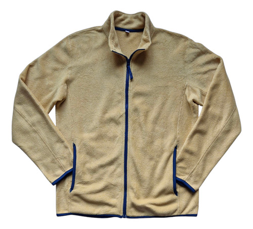Campera Deportiva Polar Hombre Amarillo Uniqlo L (Usado)