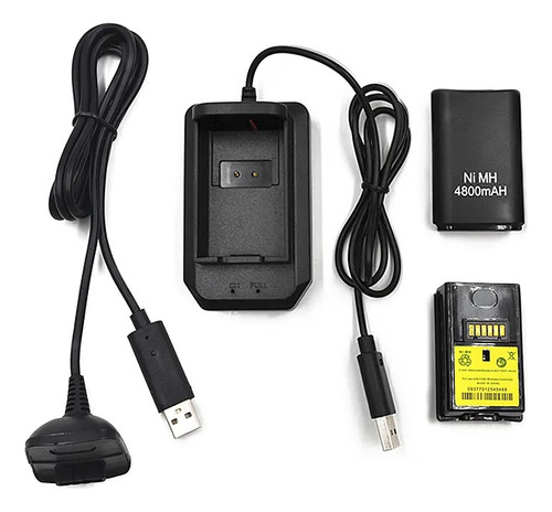 Bateria Mando Xbox 360 + Cable + Cargador Kit Completo