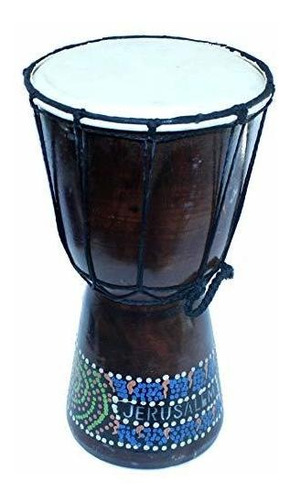 Tambor Djembe O Jembe Con Puntos De Colores De Jerusalén - T