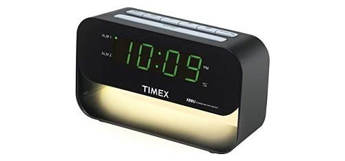 T128bqx6 Reloj De Alarma Dual Usb De Carga Y Luz De Noc...