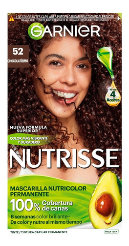 Coloración Kit Tintura Permanente Nutrisse Garnier 38 Tonos