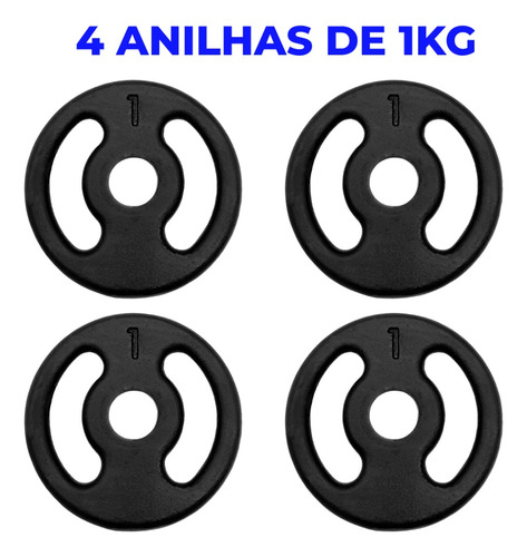 Kit 2 Pares (4 Unidades) De Anilha Pintada 1kg