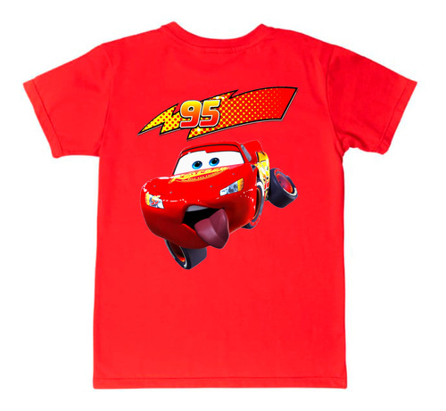 Camiseta  Remera Algodon  Cars Rayo Mcqueen En 3 Diseños 