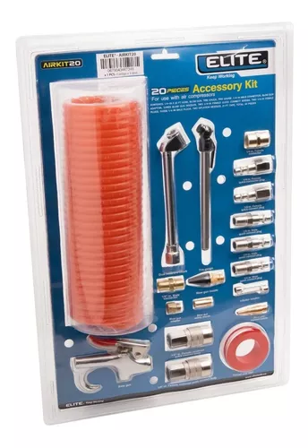 Kit de accesorios para compresor de aire de 20 piezas ELITE - Elite Tools