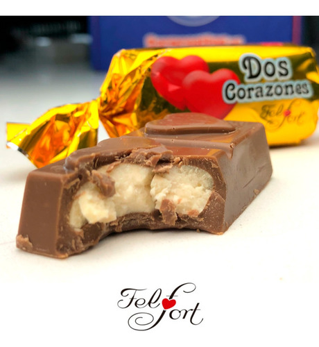 Imagen 2 de 9 de Bocadito De Chocolate Dos Corazones - Caja 26g X20 Unidades