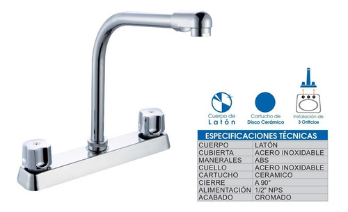 Mezcladora Para Fregadero Ecoacqua F110