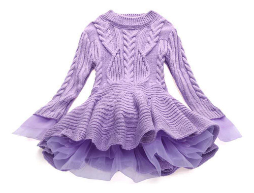 Suéter De Punto Para Niños, Vestido De Ganchillo De Invierno