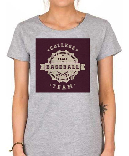 Remera De Mujer College Class Of Baseball Team