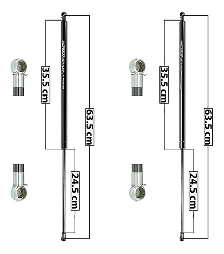 (2) Amortiguadores 5a Puerta Hummer H3 2006-2010 Spart