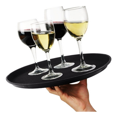 Imagen 2 de 9 de Pizzera Bandeja Mozo Antideslizante Reforzada 40 Cm Silmar