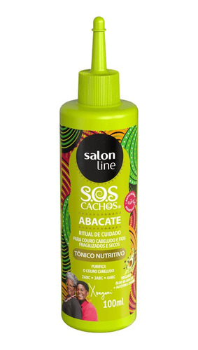 Salon Line Tónico Sos Cachos Abacate Curly Girl 100ml Nutre