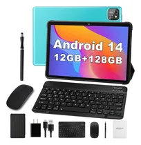 Comprar Tablet Pad Aorzoo Android 14 Tablet 10.1'' 128 ROM 12GB RAM Gris y Azul Wifi 5G HD Ips 6000mAh Tablet 10.1-inch 12GB+128GB ROM\u002F1TB TF Android 14 Teclado y Mous Con Funda Protectora Para Tableta