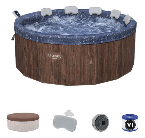 Spa Inflable 1.90m X 70cm 5-7pers C/bom Cap 1,250lts 6002j Color Chocolate