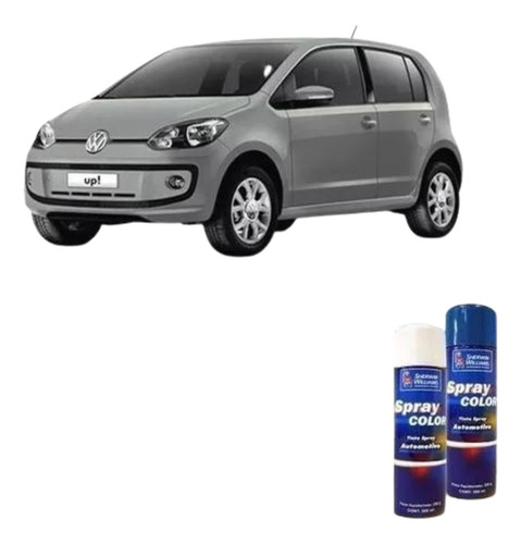 Tinta Spray Automotiva Cinza Platinum Vw + Verniz 300ml