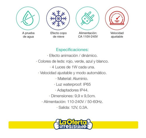 Pincho Proyector Led Para Jardín A Prueba De Agua Oferta Loi
