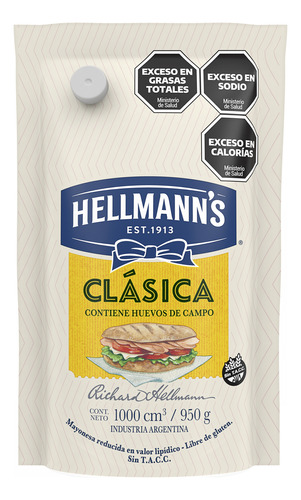 Mayonesa  Dp 950 Gr Hellmanns Mayonesas