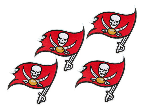 Nfl Buccaneers Parches Bordados 4x$349 Sólo Plancha Y Pega